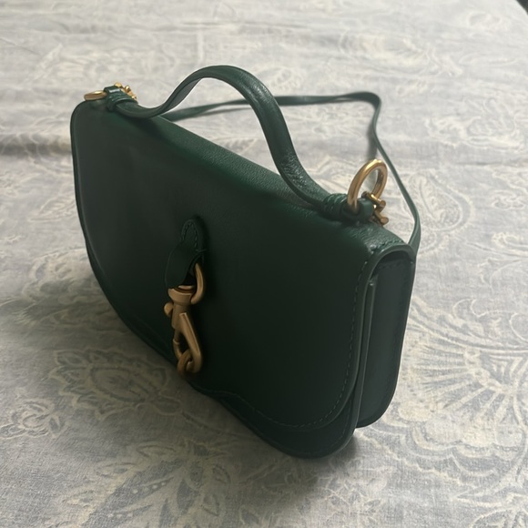 Rebecca Minkoff Megan Half Moon Emerald green crossbody. Rare and gorgeous. - Picture 3 of 11